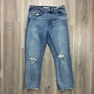Levi's Wedgie Straight Two Tone Denim Jeans - SIZE 30 Button Fly Distressed